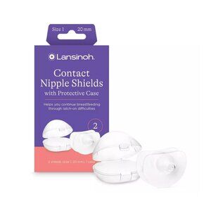 Lansinoh Contact Nipple Shield with Case - 20mm - 2ct